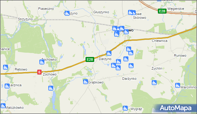 mapa Darżyno, Darżyno na mapie Targeo