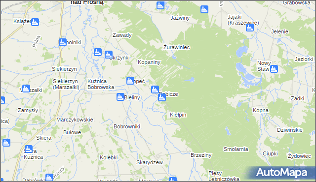 mapa Dębicze, Dębicze na mapie Targeo