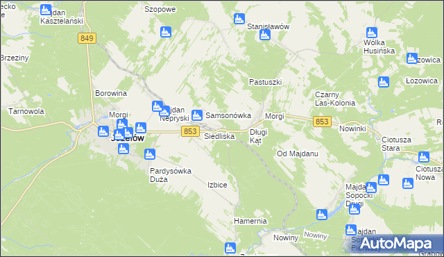 mapa Długi Kąt-Osada, Długi Kąt-Osada na mapie Targeo