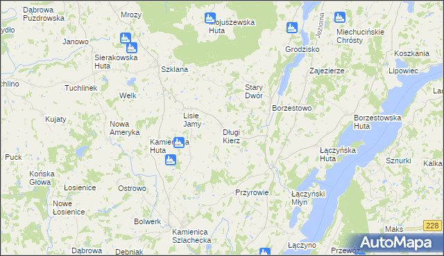 mapa Długi Kierz, Długi Kierz na mapie Targeo