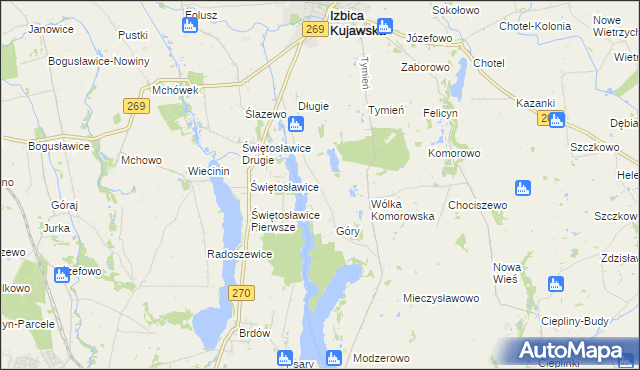 mapa Długie Parcele, Długie Parcele na mapie Targeo