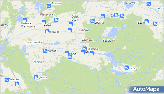 mapa Domaradzka Kuźnia, Domaradzka Kuźnia na mapie Targeo