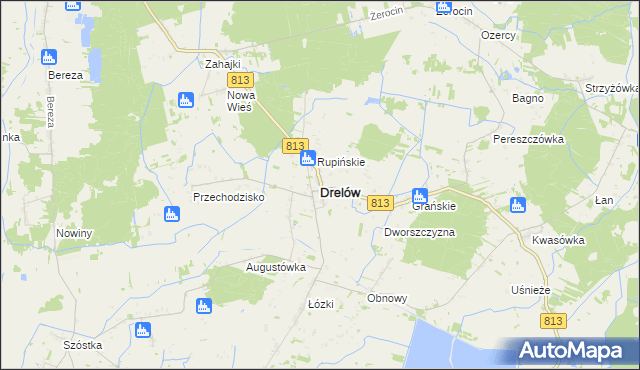 mapa Drelów, Drelów na mapie Targeo