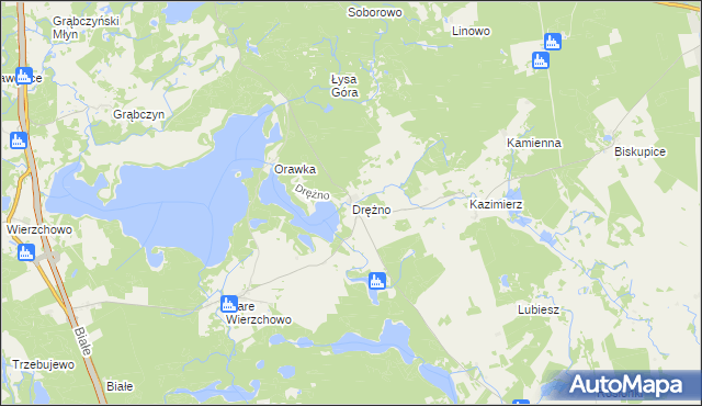 mapa Drężno, Drężno na mapie Targeo
