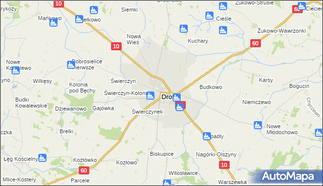 mapa Drobin, Drobin na mapie Targeo