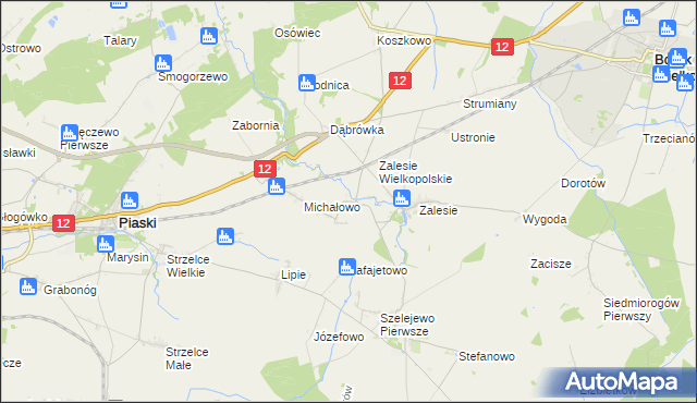 mapa Drogoszewo gmina Piaski, Drogoszewo gmina Piaski na mapie Targeo