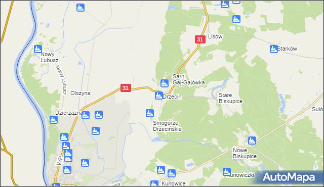 mapa Drzecin, Drzecin na mapie Targeo