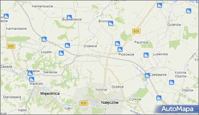 mapa Drzewce-Kolonia, Drzewce-Kolonia na mapie Targeo