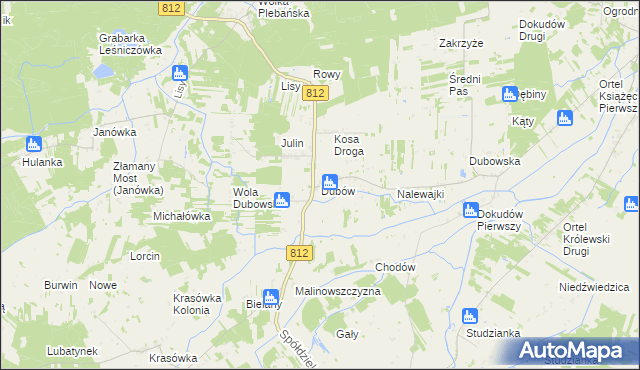 mapa Dubów, Dubów na mapie Targeo