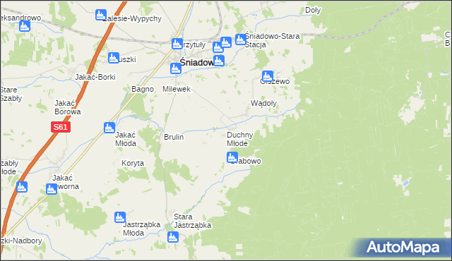 mapa Duchny Młode, Duchny Młode na mapie Targeo