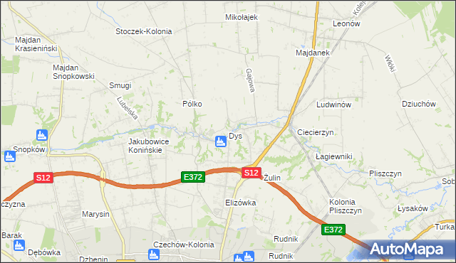 mapa Dys, Dys na mapie Targeo