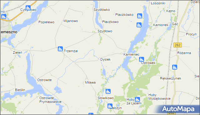 mapa Dysiek, Dysiek na mapie Targeo