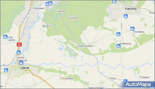 mapa Dziembówko, Dziembówko na mapie Targeo