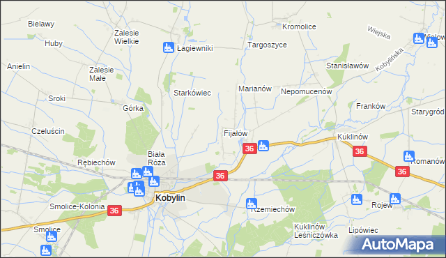 mapa Fijałów, Fijałów na mapie Targeo