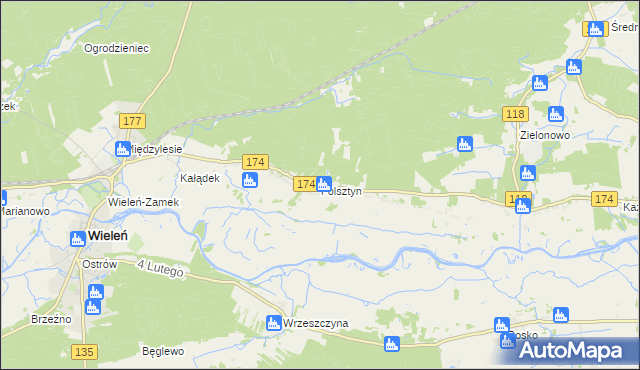 mapa Folsztyn, Folsztyn na mapie Targeo