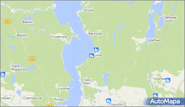 mapa Funka, Funka na mapie Targeo