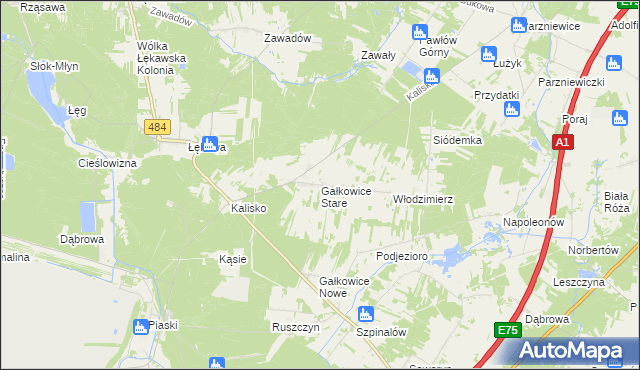 mapa Gałkowice Stare, Gałkowice Stare na mapie Targeo