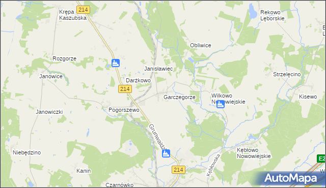 mapa Garczegorze, Garczegorze na mapie Targeo