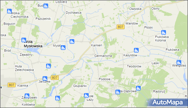 mapa Germanicha, Germanicha na mapie Targeo