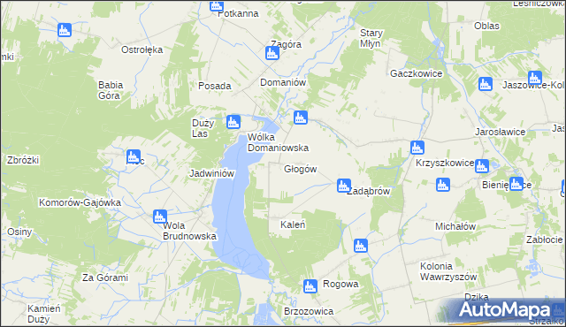 mapa Głogów gmina Wieniawa, Głogów gmina Wieniawa na mapie Targeo