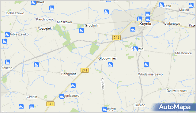 mapa Głogowiniec, Głogowiniec na mapie Targeo