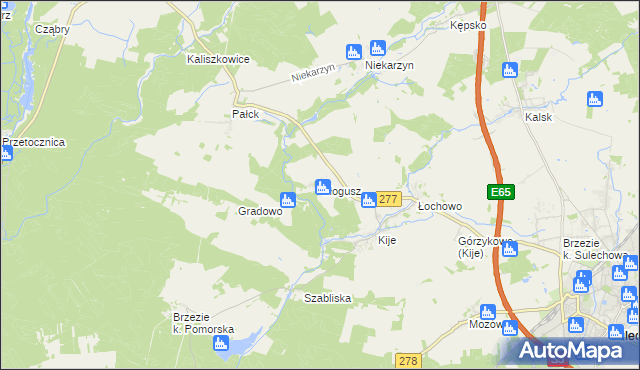 mapa Głogusz, Głogusz na mapie Targeo