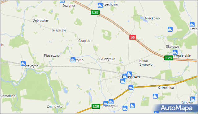 mapa Głuszynko, Głuszynko na mapie Targeo