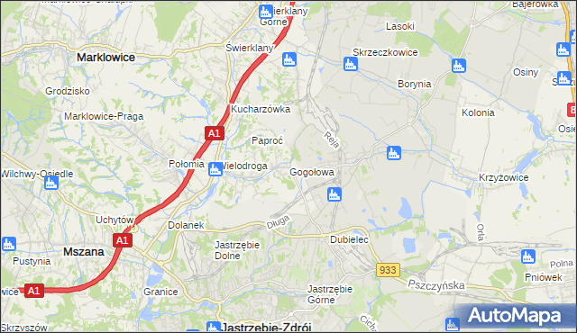 mapa Gogołowa, Gogołowa na mapie Targeo
