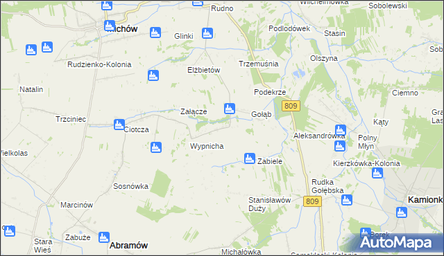 mapa Gołąb-Kolonia, Gołąb-Kolonia na mapie Targeo