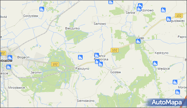 mapa Gołańcz Pomorska, Gołańcz Pomorska na mapie Targeo