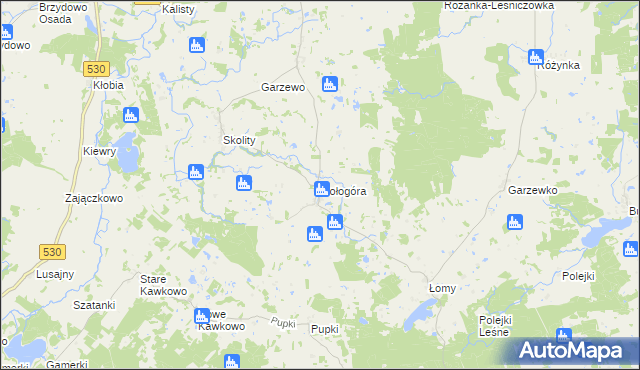 mapa Gołogóra gmina Świątki, Gołogóra gmina Świątki na mapie Targeo