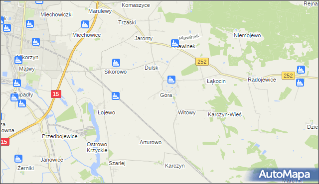 mapa Góra gmina Inowrocław, Góra gmina Inowrocław na mapie Targeo