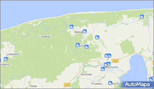 mapa Górczyn gmina Krokowa, Górczyn gmina Krokowa na mapie Targeo