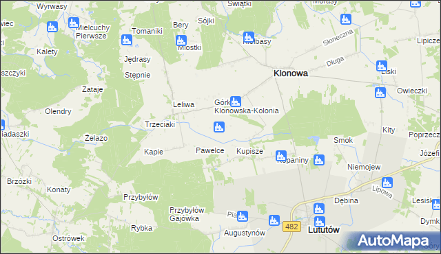 mapa Górka Klonowska, Górka Klonowska na mapie Targeo
