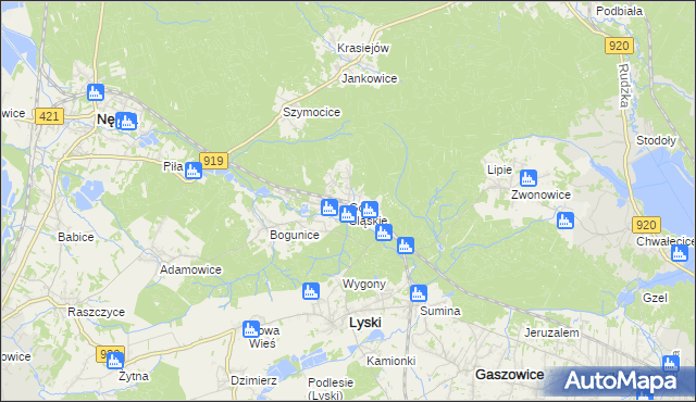 mapa Górki Śląskie, Górki Śląskie na mapie Targeo