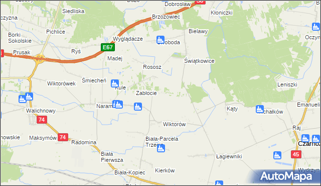 mapa Góry Świątkowskie, Góry Świątkowskie na mapie Targeo
