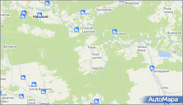 mapa Gózd Lipiński, Gózd Lipiński na mapie Targeo