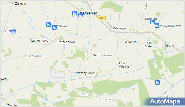 mapa Goździchowo, Goździchowo na mapie Targeo