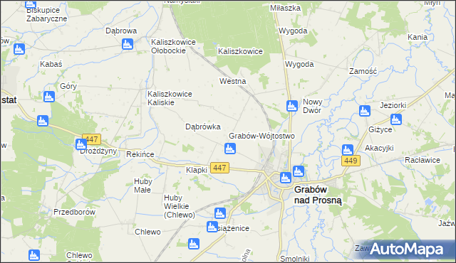 mapa Grabów-Wójtostwo, Grabów-Wójtostwo na mapie Targeo