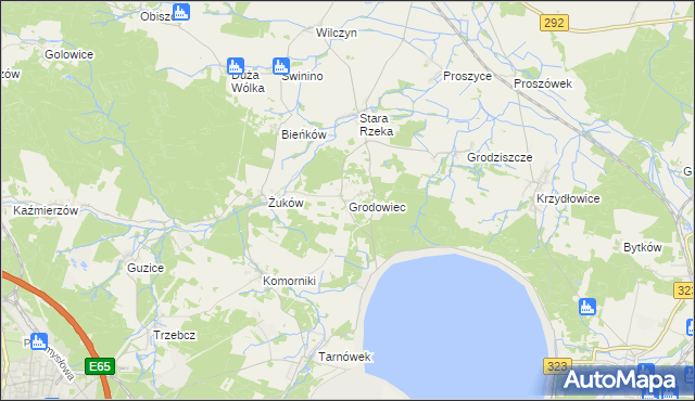 mapa Grodowiec, Grodowiec na mapie Targeo