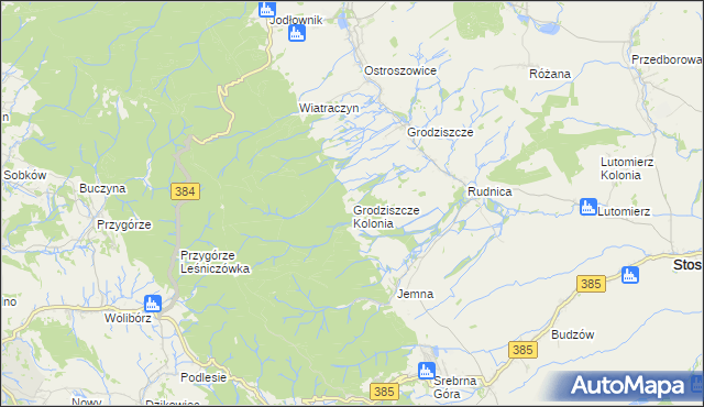 mapa Grodziszcze Kolonia, Grodziszcze Kolonia na mapie Targeo