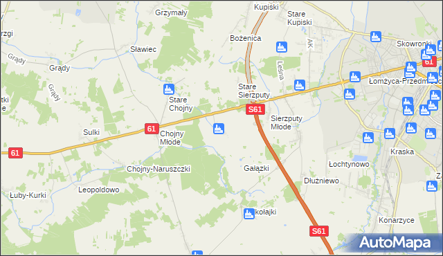 mapa Grzymały Szczepankowskie, Grzymały Szczepankowskie na mapie Targeo