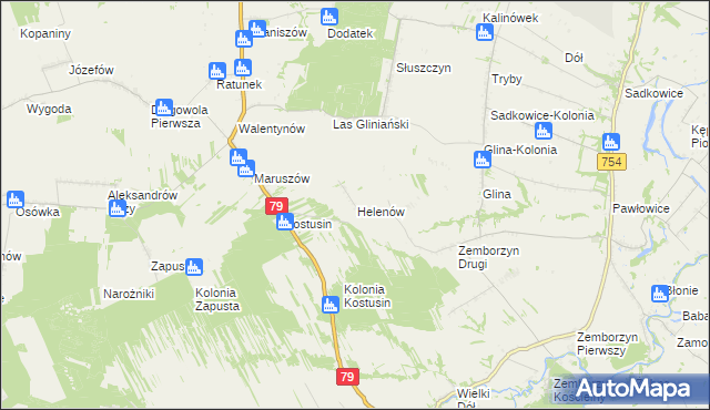 mapa Helenów gmina Lipsko, Helenów gmina Lipsko na mapie Targeo