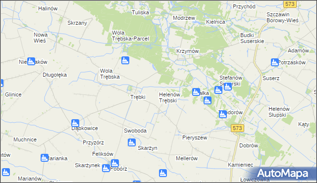 mapa Helenów Trębski, Helenów Trębski na mapie Targeo