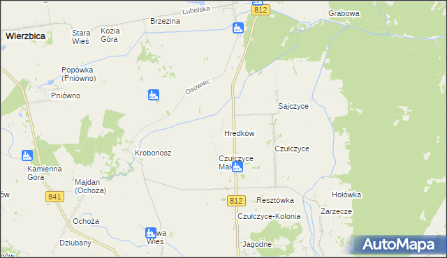 mapa Hredków, Hredków na mapie Targeo