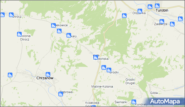 mapa Huta Turobińska, Huta Turobińska na mapie Targeo