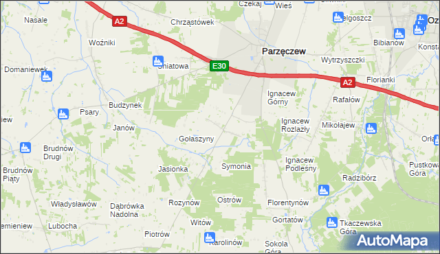 mapa Ignacew Folwarczny, Ignacew Folwarczny na mapie Targeo