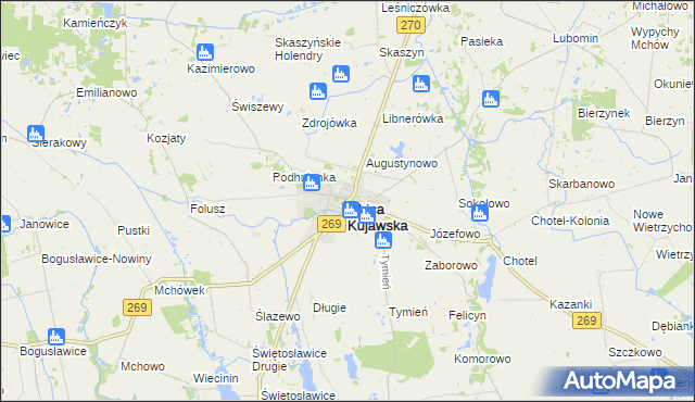 mapa Izbica Kujawska, Izbica Kujawska na mapie Targeo