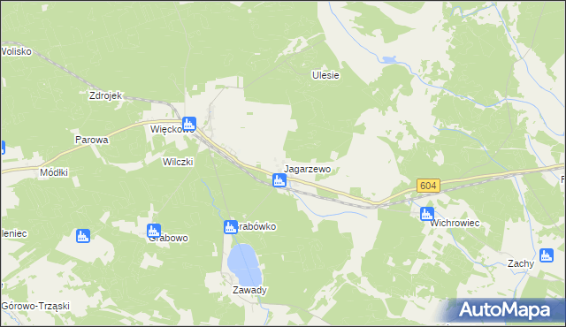 mapa Jagarzewo, Jagarzewo na mapie Targeo