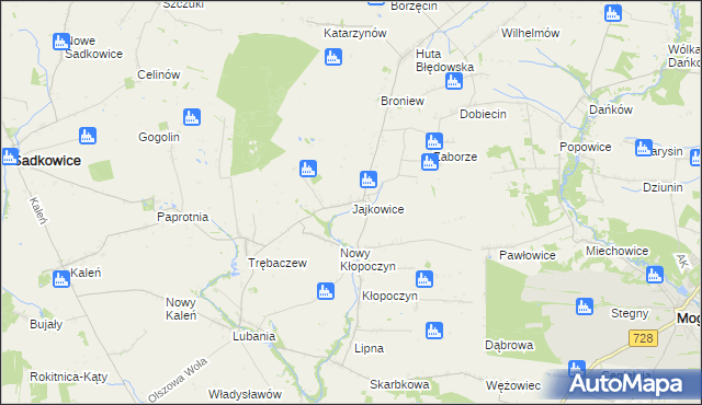mapa Jajkowice, Jajkowice na mapie Targeo